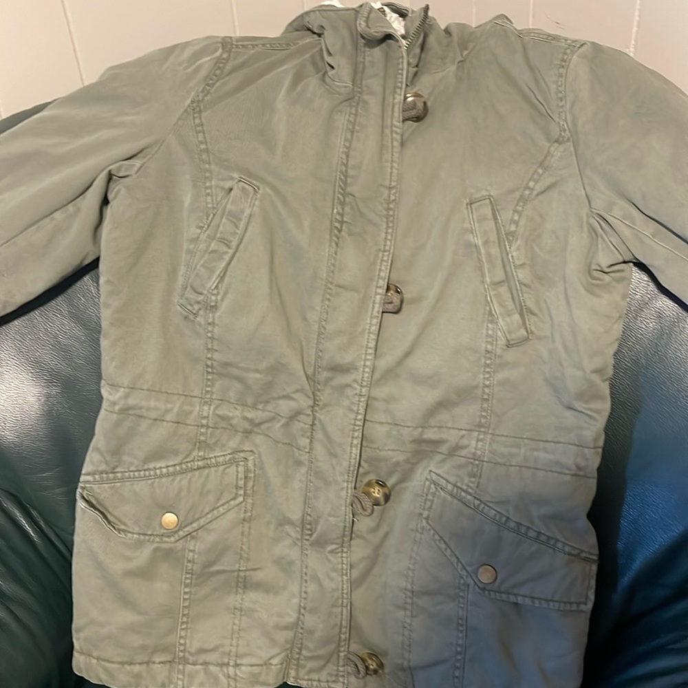 Army green warm winter jacket